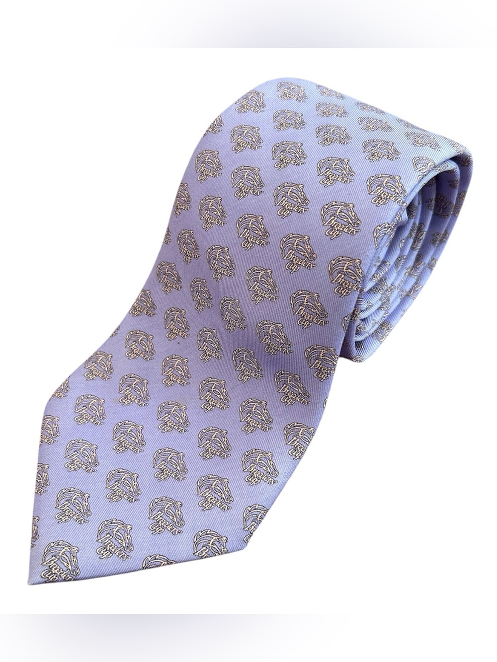 Vineyard Vines | Men’s Lavender Silk Tie Custom Breeders Cup Horse Head Pattern